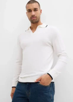 Sale Feinstrickpullover mit Kontrastdetails Herren Große Größen|Pullover & Strickjacken