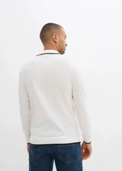 Sale Feinstrickpullover mit Kontrastdetails Herren Große Größen|Pullover & Strickjacken