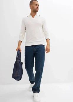 Sale Feinstrickpullover mit Kontrastdetails Herren Große Größen|Pullover & Strickjacken