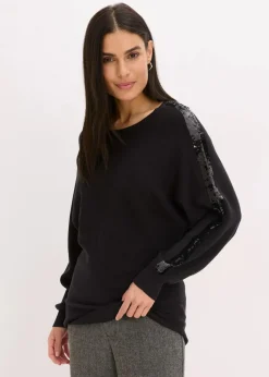 Sale Feinstrickpullover mit Pailletten Damen Bekleidung·Umstandsmode|Bekleidung·Jeans