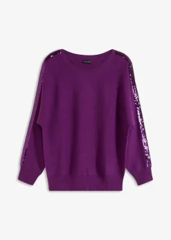 Online Feinstrickpullover mit Pailletten Damen Pullover & Strickjacken|Strickmode