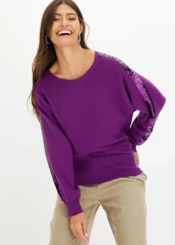 Online Feinstrickpullover mit Pailletten Damen Pullover & Strickjacken|Strickmode