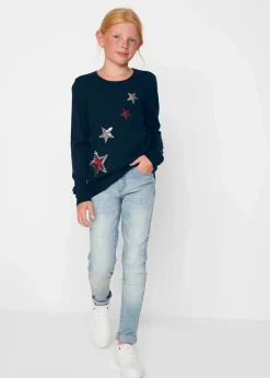Best Feinstrickpullover mit Pailletten Kinder Mädchen 9-16 Jahre·Sweat & Strick