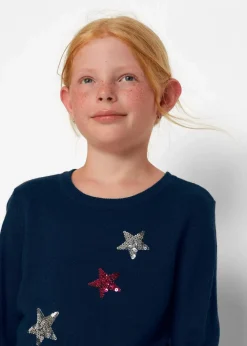 Best Feinstrickpullover mit Pailletten Kinder Mädchen 9-16 Jahre·Sweat & Strick