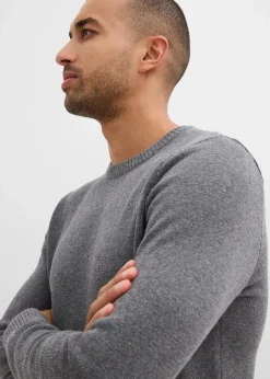 Herren bonprix Große Größen|Basics|Feinstrickpullover mit recycelter Baumwolle