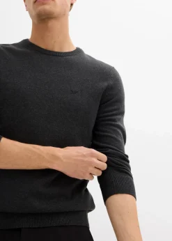Feinstrickpullover mit reiner Baumwolle Herren Große Größen|Basics