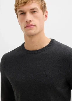 Feinstrickpullover mit reiner Baumwolle Herren Große Größen|Basics