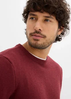 Herren bonprix Pullover & Strickjacken|Basics|Feinstrickpullover mit recycelter Baumwolle