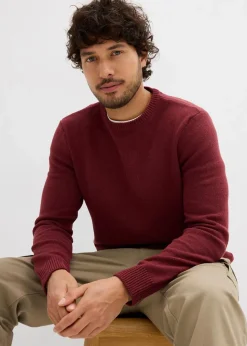 Herren bonprix Pullover & Strickjacken|Basics|Feinstrickpullover mit recycelter Baumwolle