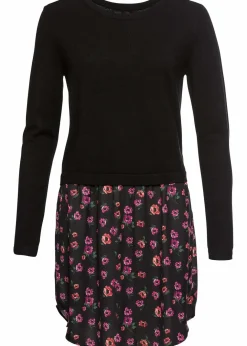 Damen bonprix Pullover & Strickjacken|Strickmode|Feinstrickpullover mit Rockansatz