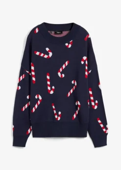 Damen bonprix Bekleidung·Umstandsmode|Bekleidung·Jeans|Feinstrickpullover mit Rundhals, oversized