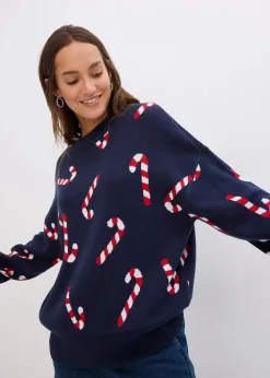 Damen bonprix Bekleidung·Umstandsmode|Bekleidung·Jeans|Feinstrickpullover mit Rundhals, oversized