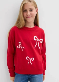 Outlet Feinstrickpullover mit Schleifendetails Kinder Mädchen 9-16 Jahre·Sweat & Strick