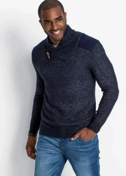 Hot Feinstrickpullover mit Schalkragen Herren Große Größen|Pullover & Strickjacken
