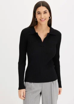 Discount Feinstrickpullover mit schmückendem Kragen Damen Pullover & Strickjacken|Strickmode