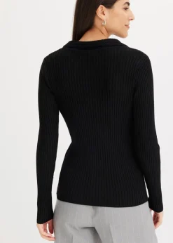 Discount Feinstrickpullover mit schmückendem Kragen Damen Pullover & Strickjacken|Strickmode