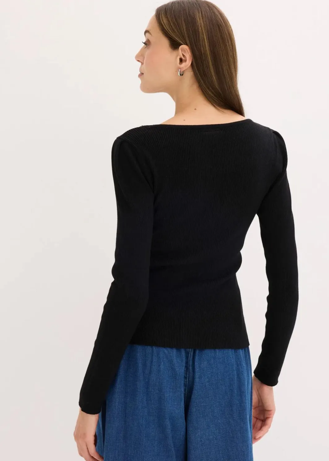 New Feinstrickpullover mit Schmuck-Detail Damen Pullover & Strickjacken|Strickmode
