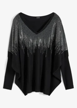 Online Feinstrickpullover mit Strass-Applikation Damen Pullover & Strickjacken|Nachhaltigere Materialien