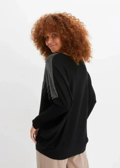 Online Feinstrickpullover mit Strass-Applikation Damen Pullover & Strickjacken|Nachhaltigere Materialien