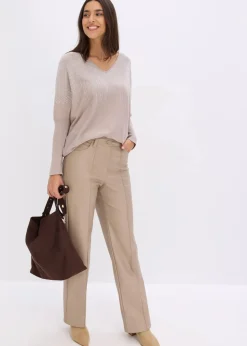 Online Feinstrickpullover mit Strass-Applikation Damen Bekleidung·Umstandsmode|Strickmode