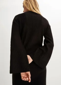 Damen bonprix Bekleidung·Umstandsmode|Bekleidung·Jeans|Feinstrickpullover mit Struktur