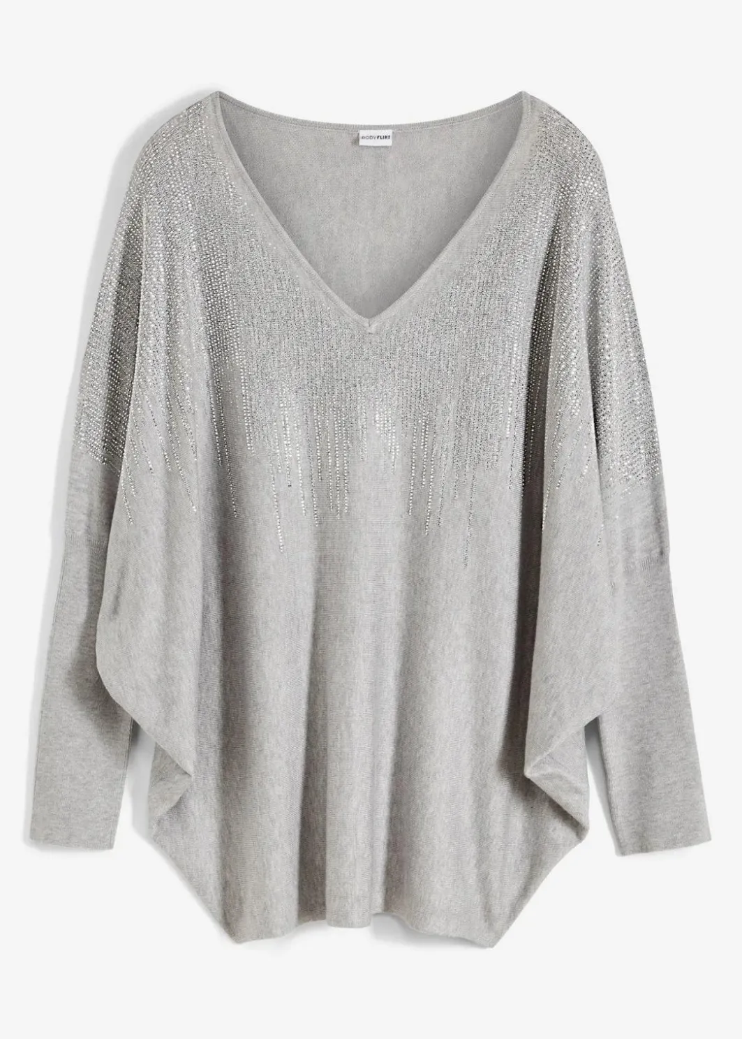 Damen bonprix Bekleidung·Umstandsmode|Strickmode|Feinstrickpullover mit Strass-Applikation