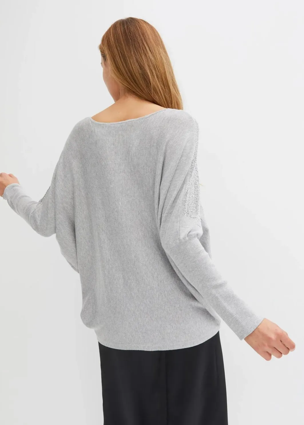 Damen bonprix Bekleidung·Umstandsmode|Strickmode|Feinstrickpullover mit Strass-Applikation