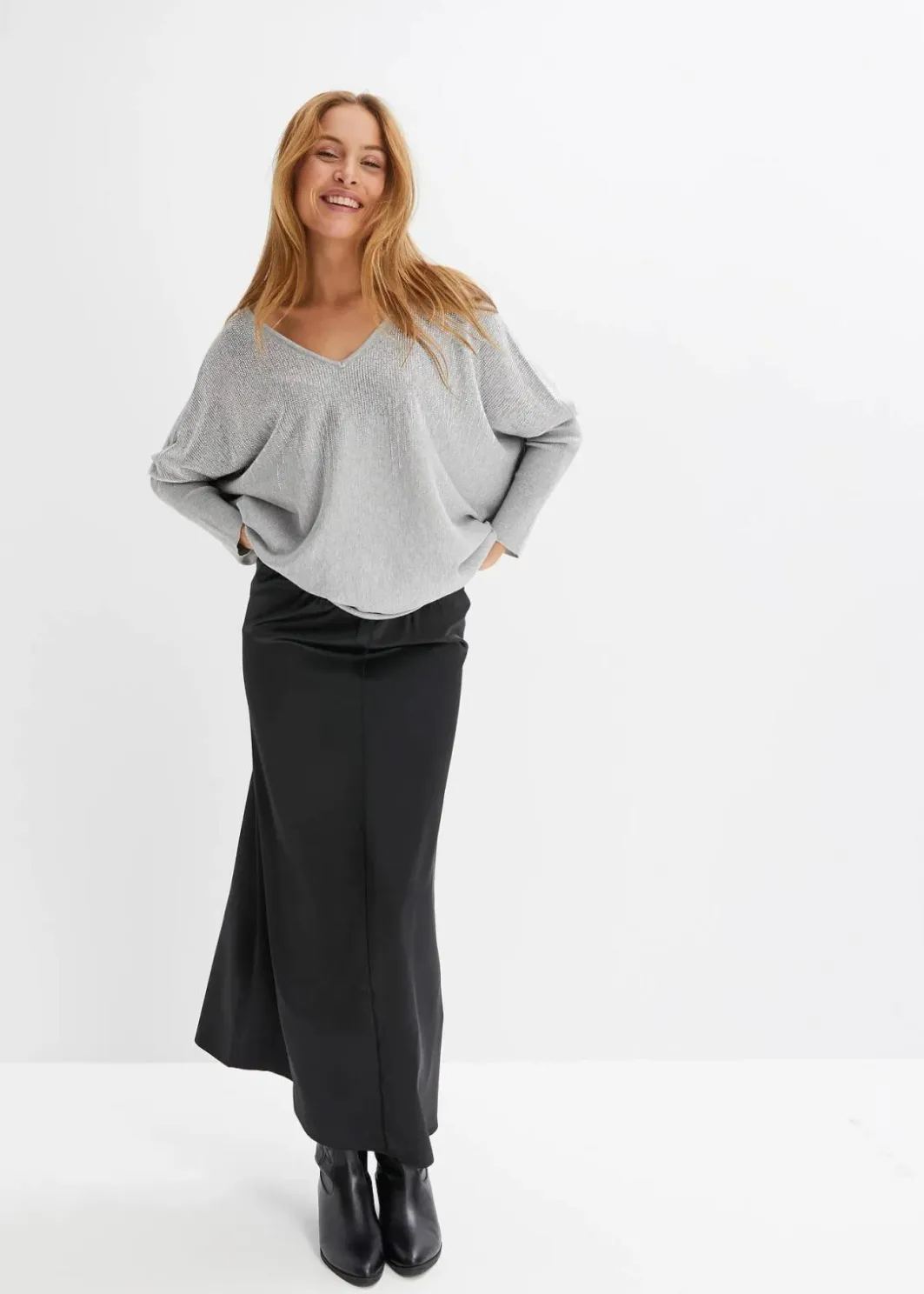 Damen bonprix Bekleidung·Umstandsmode|Strickmode|Feinstrickpullover mit Strass-Applikation