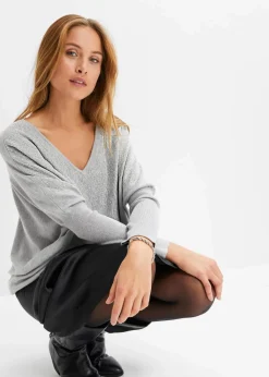 Damen bonprix Bekleidung·Umstandsmode|Strickmode|Feinstrickpullover mit Strass-Applikation