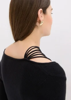 Damen bonprix Bekleidung·Umstandsmode|Bekleidung·Jeans|Feinstrickpullover mit tiefem Ausschnitt