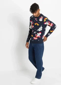 Clearance Feinstrickpullover mit Weihnachtsmotiv Herren Große Größen|Pullover & Strickjacken