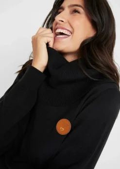 Feinstrickpullover mit weitem Kragen Damen Bekleidung·Umstandsmode|Pullover & Strickjacken