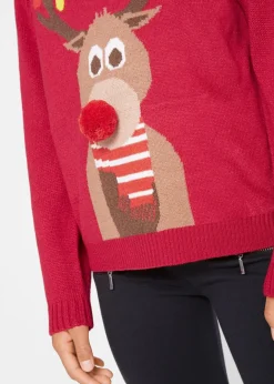 Kinder bonprix Mädchen 2-8 Jahre·Sweat & Strick|Mädchen 9-16 Jahre·Sweat & Strick|Feinstrickpullover mit Weihnachtsmotiv