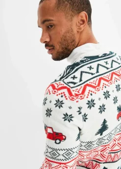 Herren bonprix Große Größen|Pullover & Strickjacken|Feinstrickpullover mit Weihnachtsmotiv