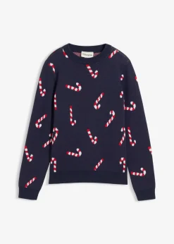 Outlet Feinstrickpullover mit Weihnachtsmotiv aus weichem Baumwollmix Kinder Mädchen 9-16 Jahre·Sweat & Strick