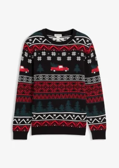 Discount Feinstrickpullover mit Weihnachtsmotiv Herren Pullover & Strickjacken|Große Größen