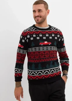 Discount Feinstrickpullover mit Weihnachtsmotiv Herren Pullover & Strickjacken|Große Größen