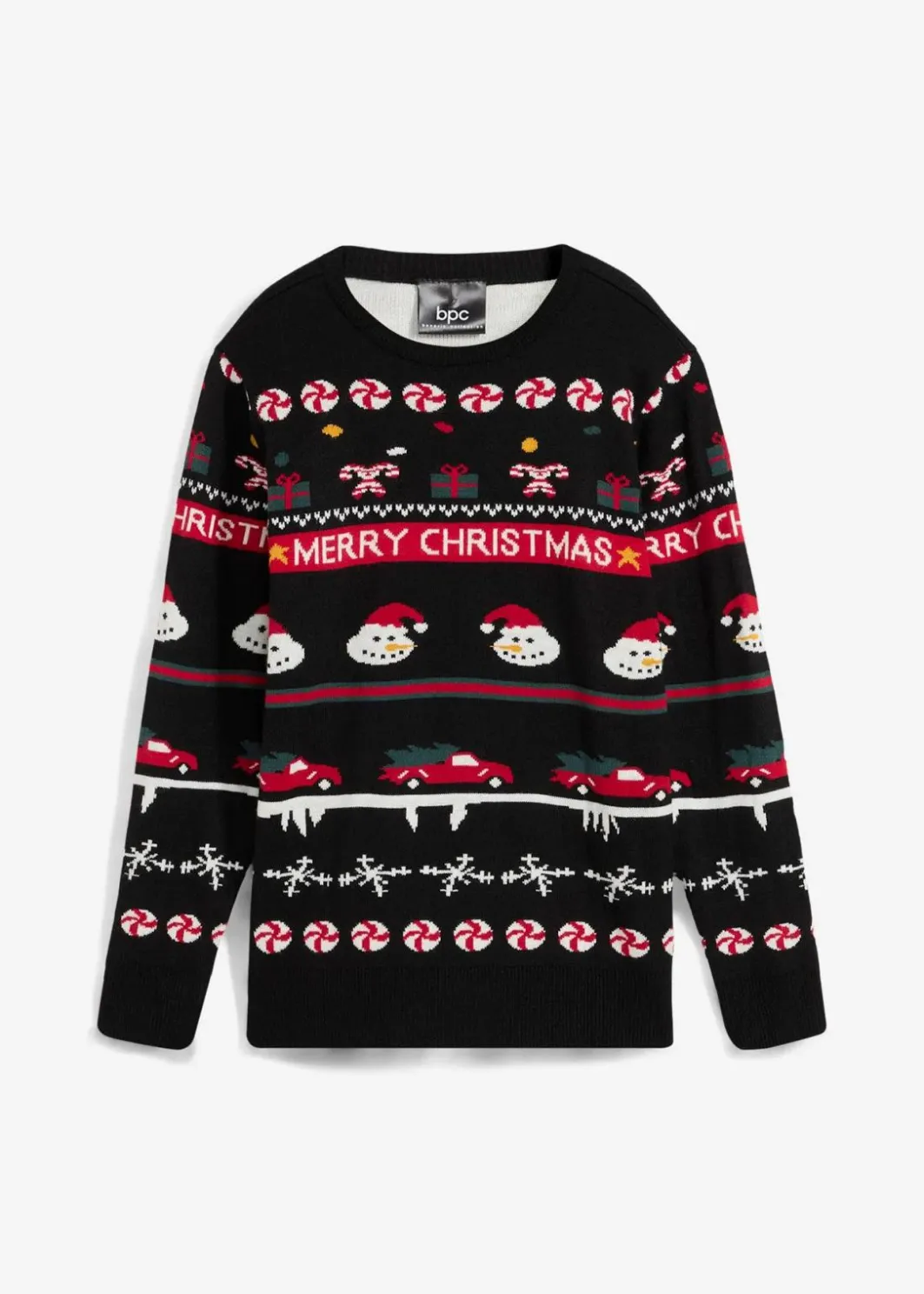 Kinder bonprix Jungen 9-16 Jahre·Sweat & Strick|Feinstrickpullover mit Weihnachtsmotiv