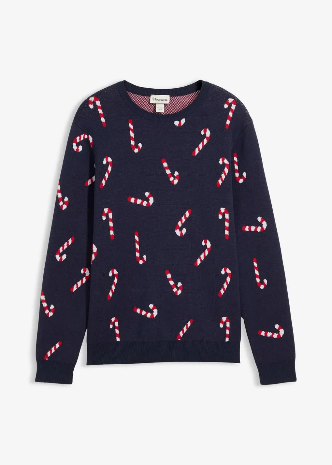 Herren bonprix Große Größen|Pullover & Strickjacken|Feinstrickpullover mit Weihnachtsmotiv aus weichem Baumwollmix