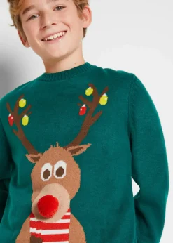 Hot Feinstrickpullover mit Weihnachtsmotiv Kinder Mädchen 9-16 Jahre·Sweat & Strick|Mädchen 2-8 Jahre·Sweat & Strick