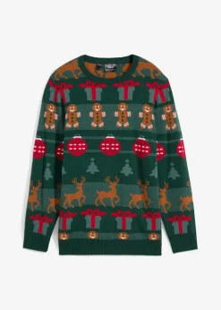 Kinder bonprix Jungen 9-16 Jahre·Bademode|Jungen 9-16 Jahre·Sweat & Strick|Feinstrickpullover mit Weihnachtsmotiv