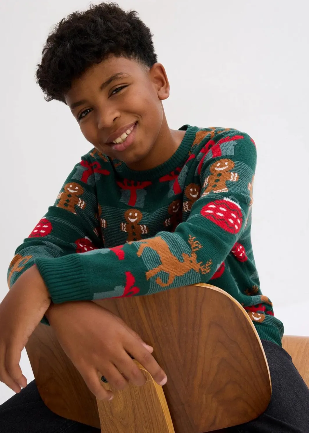 Kinder bonprix Jungen 9-16 Jahre·Bademode|Jungen 9-16 Jahre·Sweat & Strick|Feinstrickpullover mit Weihnachtsmotiv