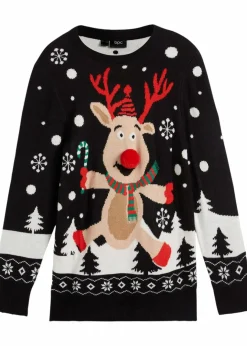 Clearance Feinstrickpullover mit Weihnachtsmotiv Kinder Jungen 9-16 Jahre·Bademode|Jungen 9-16 Jahre·Sweat & Strick