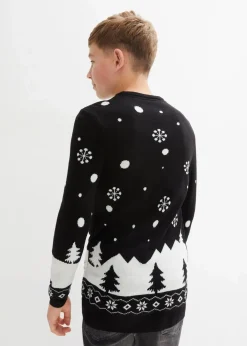 Clearance Feinstrickpullover mit Weihnachtsmotiv Kinder Jungen 9-16 Jahre·Bademode|Jungen 9-16 Jahre·Sweat & Strick