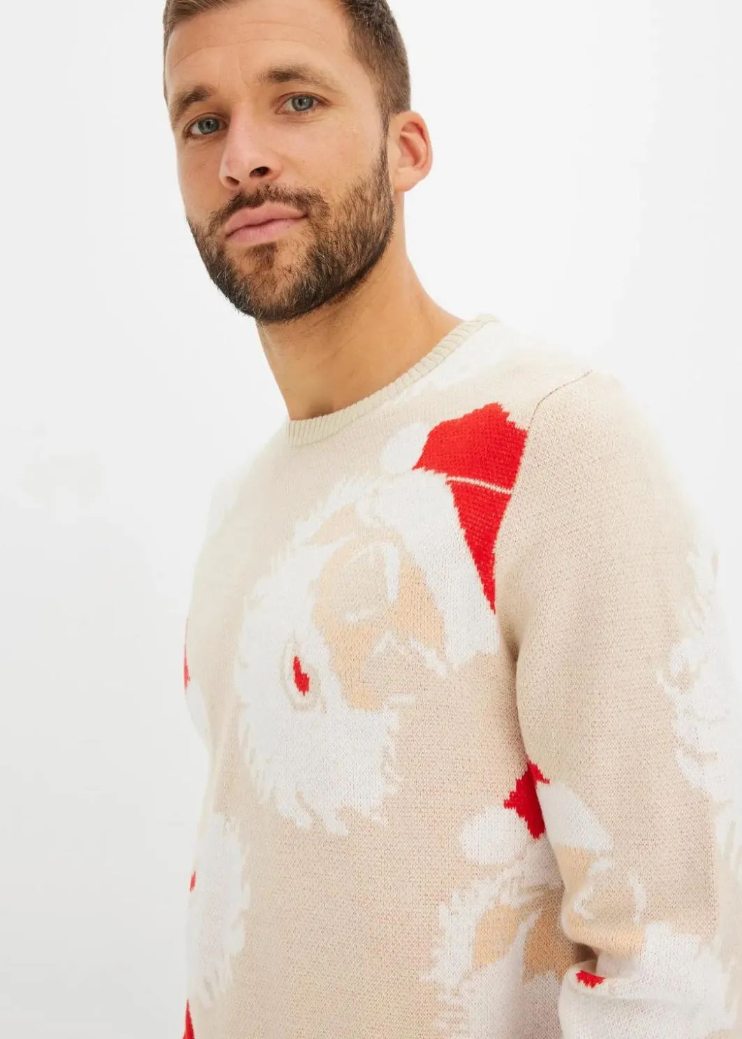 Outlet Feinstrickpullover mit Weihnachtsmotiv Herren Große Größen|Pullover & Strickjacken