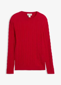 Discount Feinstrickpullover mit Zopfmuster aus weichem Baumwollmix , Slim Fit Herren Pullover & Strickjacken|Große Größen
