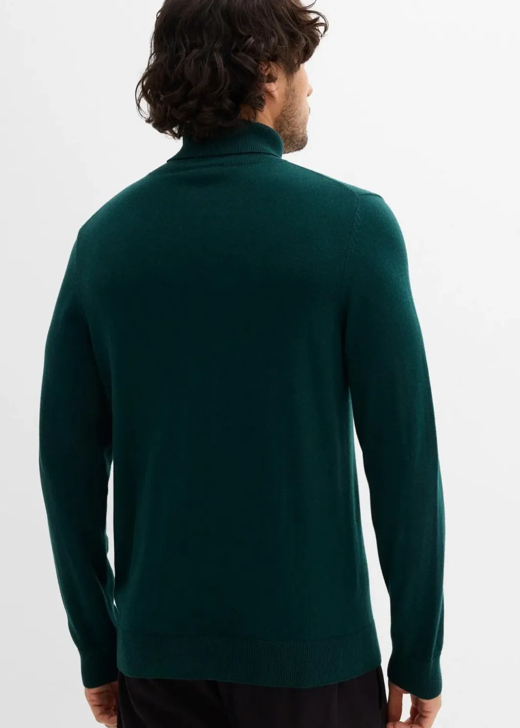 Herren bonprix Große Größen|Basics|Feinstrick-Rollkragenpullover mit edler Merinowolle, Slim Fit