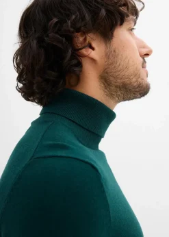 Herren bonprix Große Größen|Basics|Feinstrick-Rollkragenpullover mit edler Merinowolle, Slim Fit