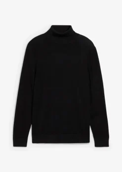 Herren bonprix Pullover & Strickjacken|Basics|Feinstrick-Rollkragenpullover mit edler Merinowolle, Slim Fit