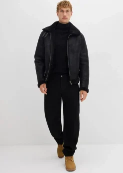 Herren bonprix Pullover & Strickjacken|Basics|Feinstrick-Rollkragenpullover mit edler Merinowolle, Slim Fit